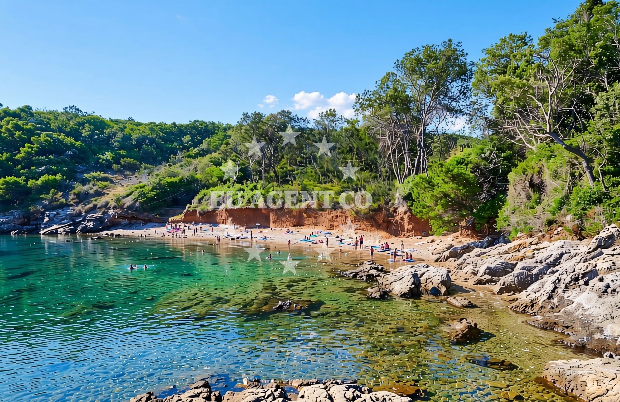 Sea and coastal view of Lanena, Sveti Jakov (Lošinj) Beach in Lanena