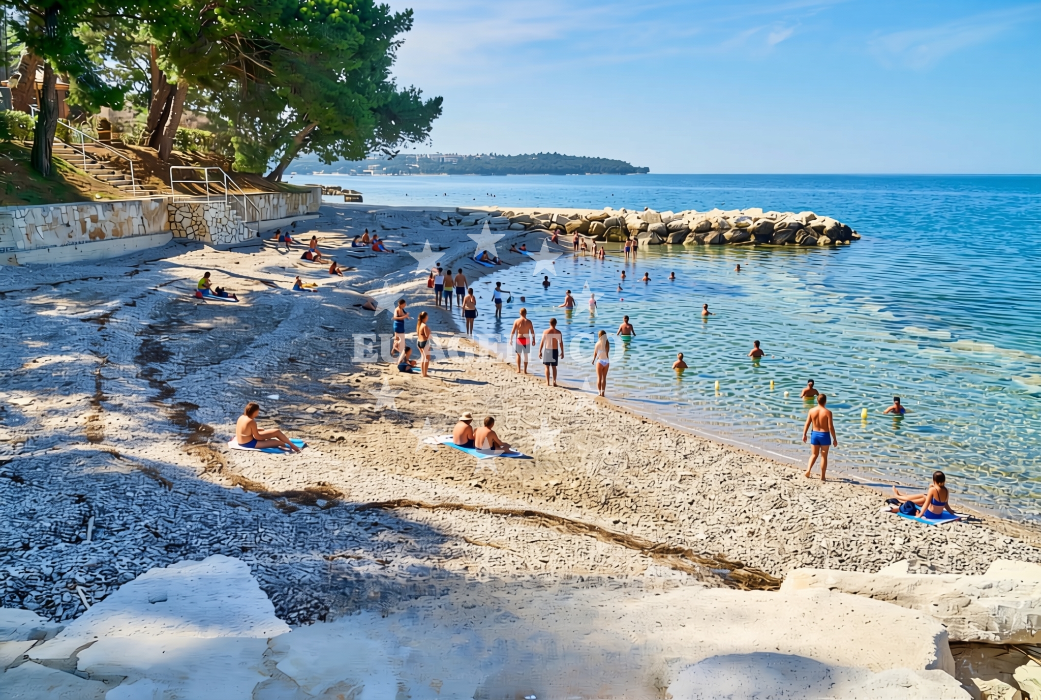 Additional view of Lanterna beach in Lanterna 15, Poreč