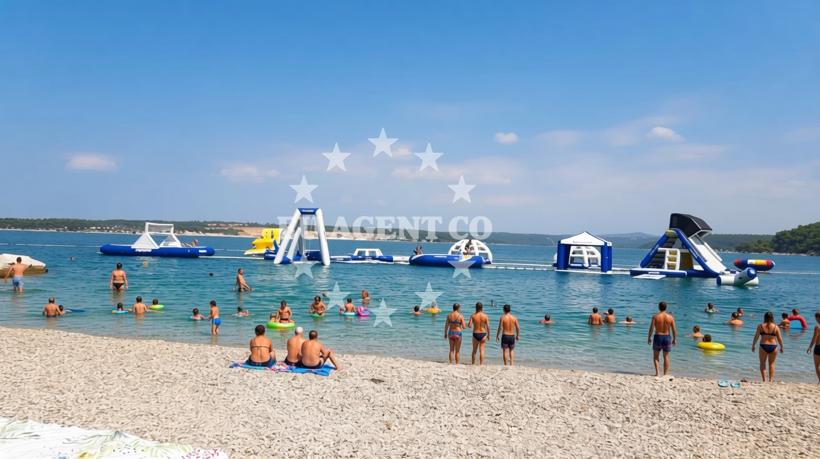 Overview of Lanterna beach in Lanterna 6, Tar