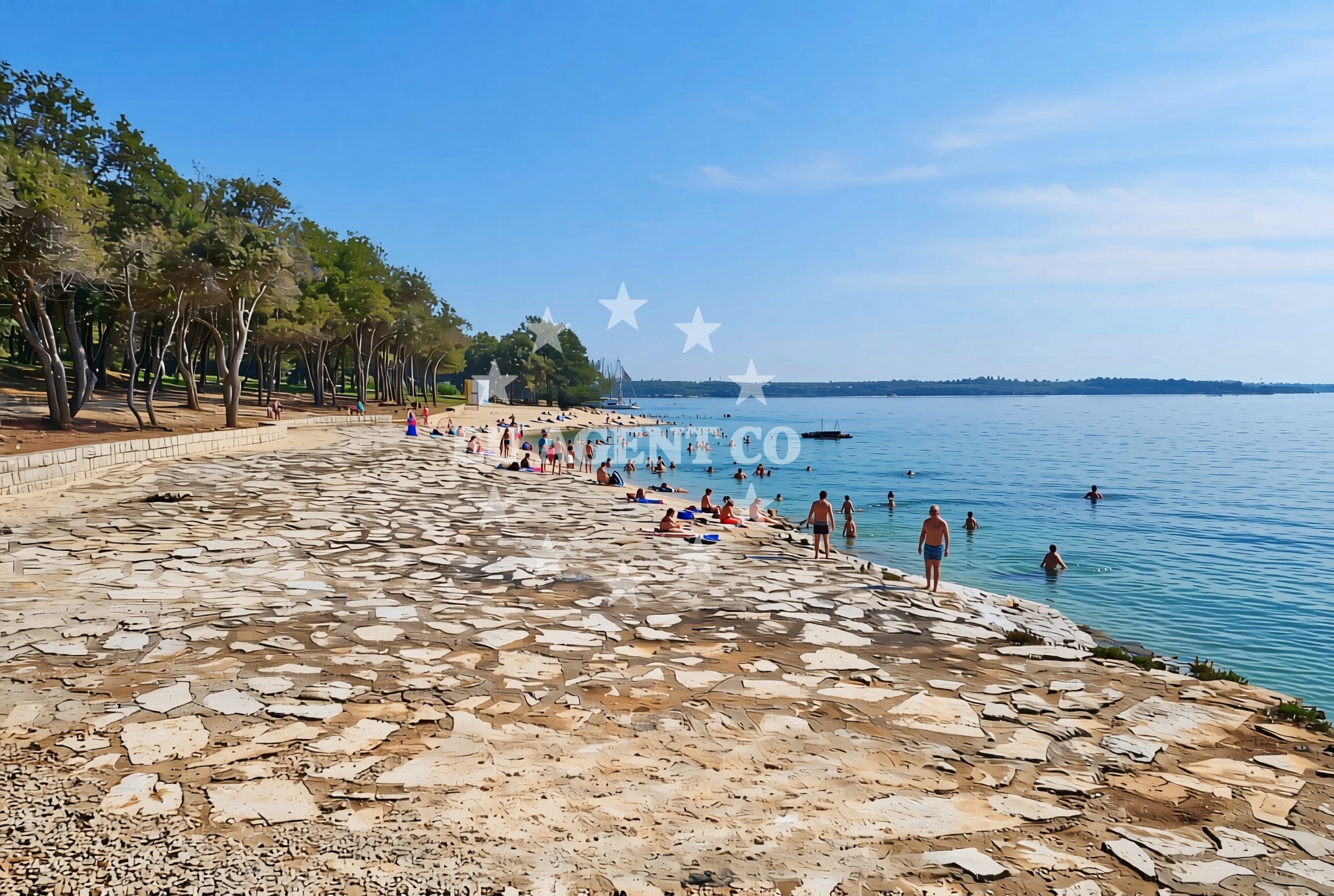 Additional view of Lanterna istok (dog beach), Vabriga Beach in Lanterna istok (plaža za pse)