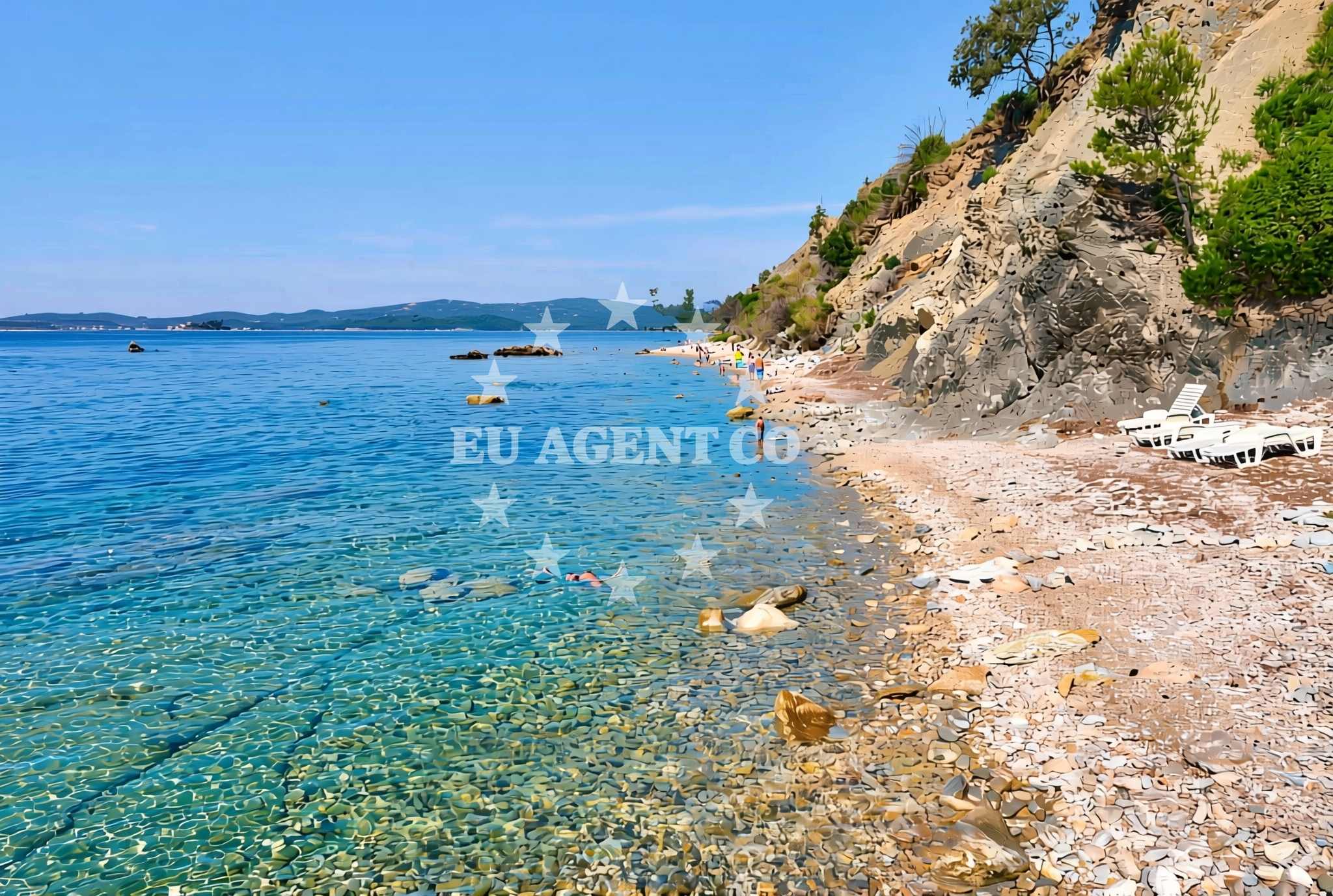 Beach facilities and surroundings at Lavanda (FKK), Stanković Beach in Lavanda (FKK)