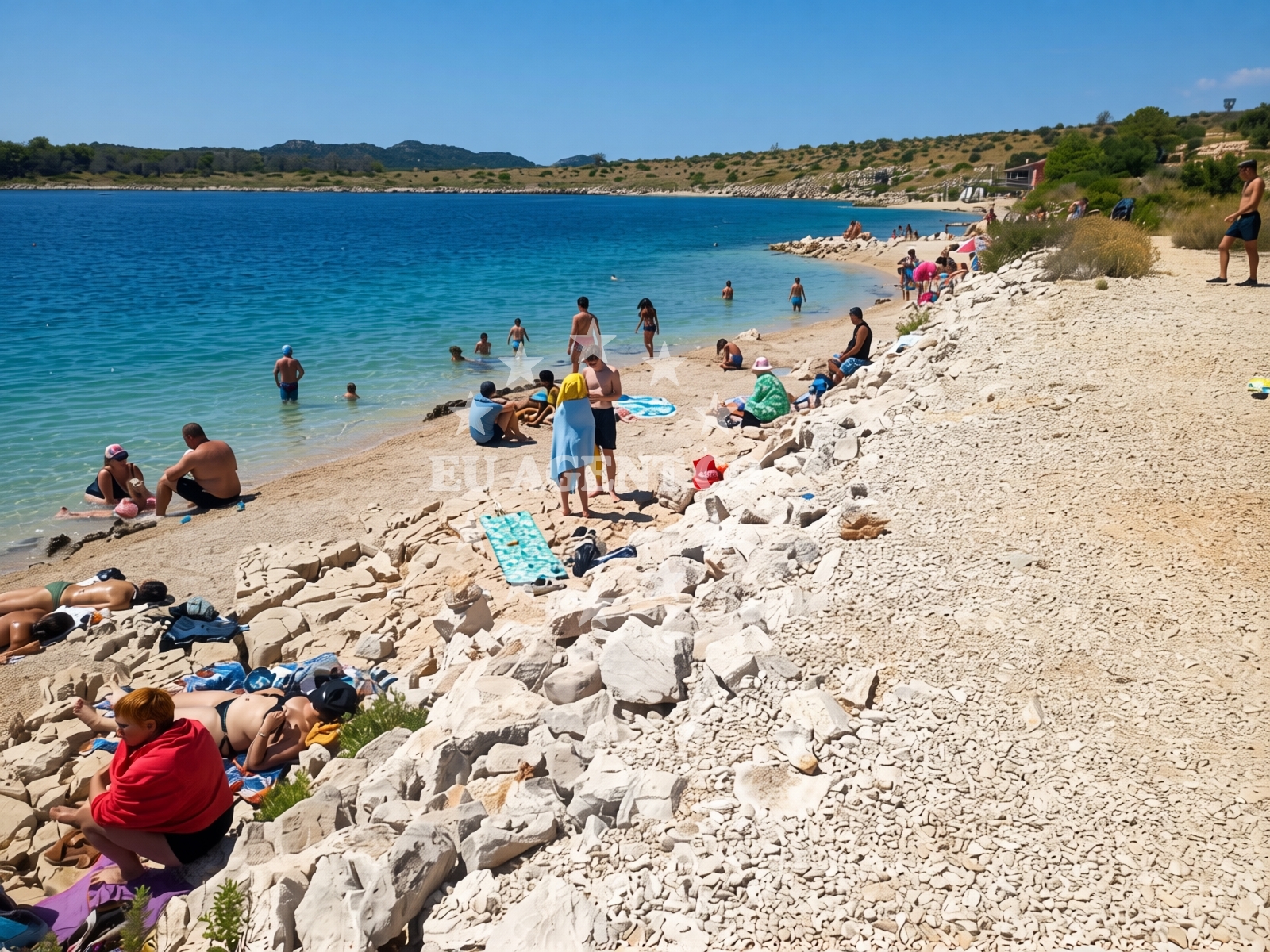 Overview of Lavdara Beach in Dumboka bb, Sali