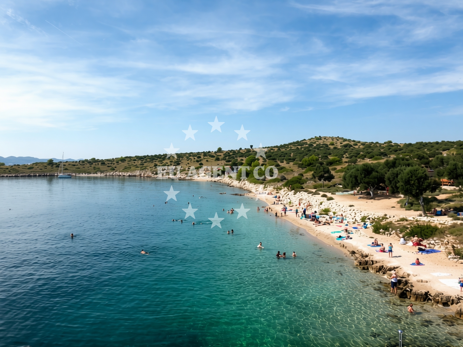 Sea and coastal view of Lavdara Beach in Dumboka bb, Sali