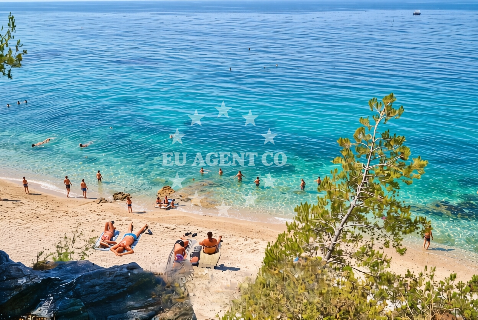 Shoreline and swimming area at Lavica, Podstrana - Strožanac Donji Beach in Lavica
