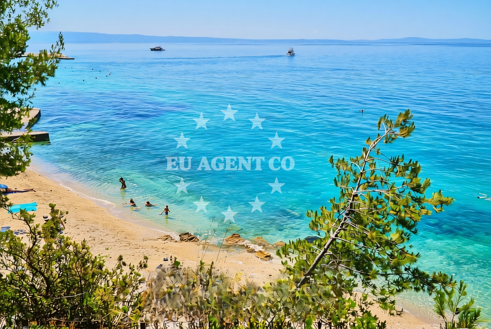 Sea and coastal view of Lavica, Podstrana - Strožanac Donji Beach in Lavica
