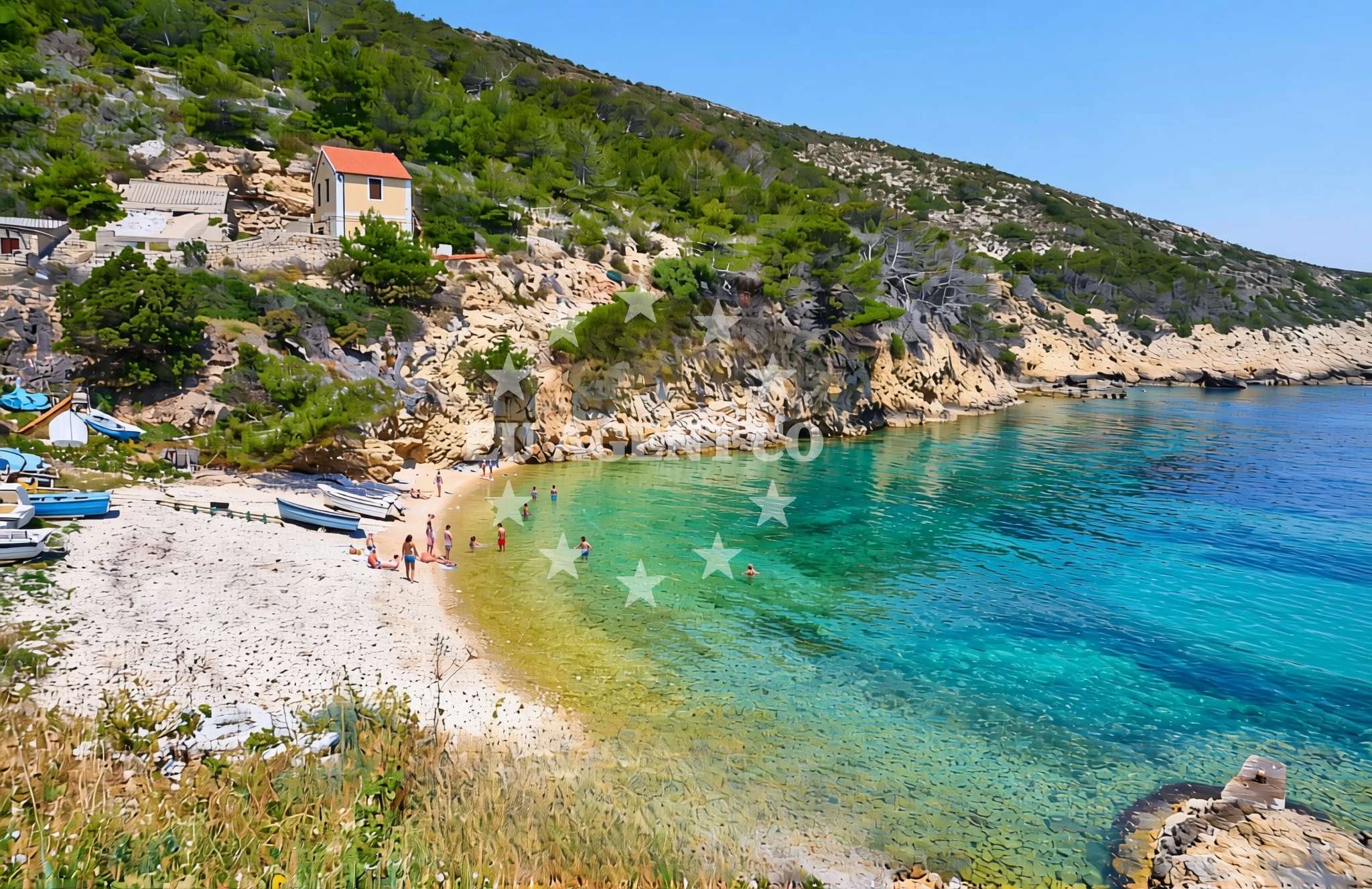 Additional view of Le Grand beach in Riva sv. Mikule 7, Komiža
