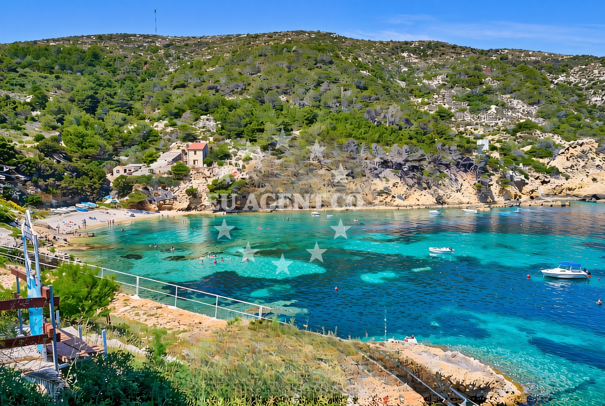 Additional view of Le Grand beach in Riva sv. Mikule 7, Komiža