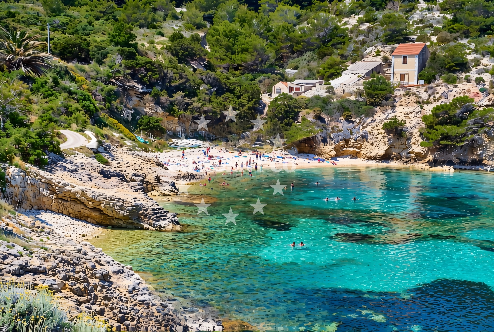 Additional view of Le Grand beach in Riva sv. Mikule 7, Komiža