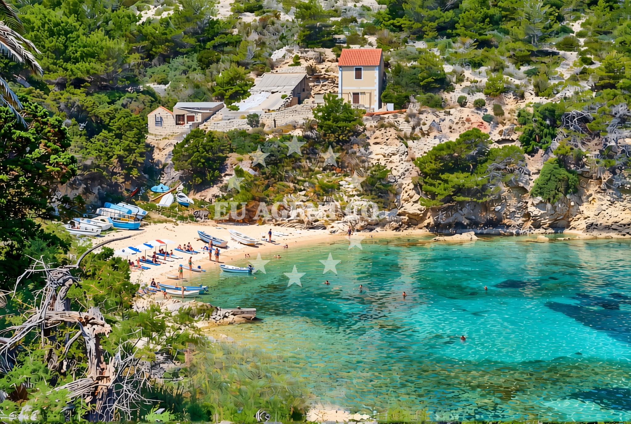 Additional view of Le Grand beach in Riva sv. Mikule 7, Komiža