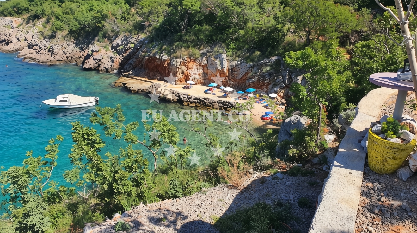 Beach facilities and surroundings at Leso Beach in BUNICA 26, Senj