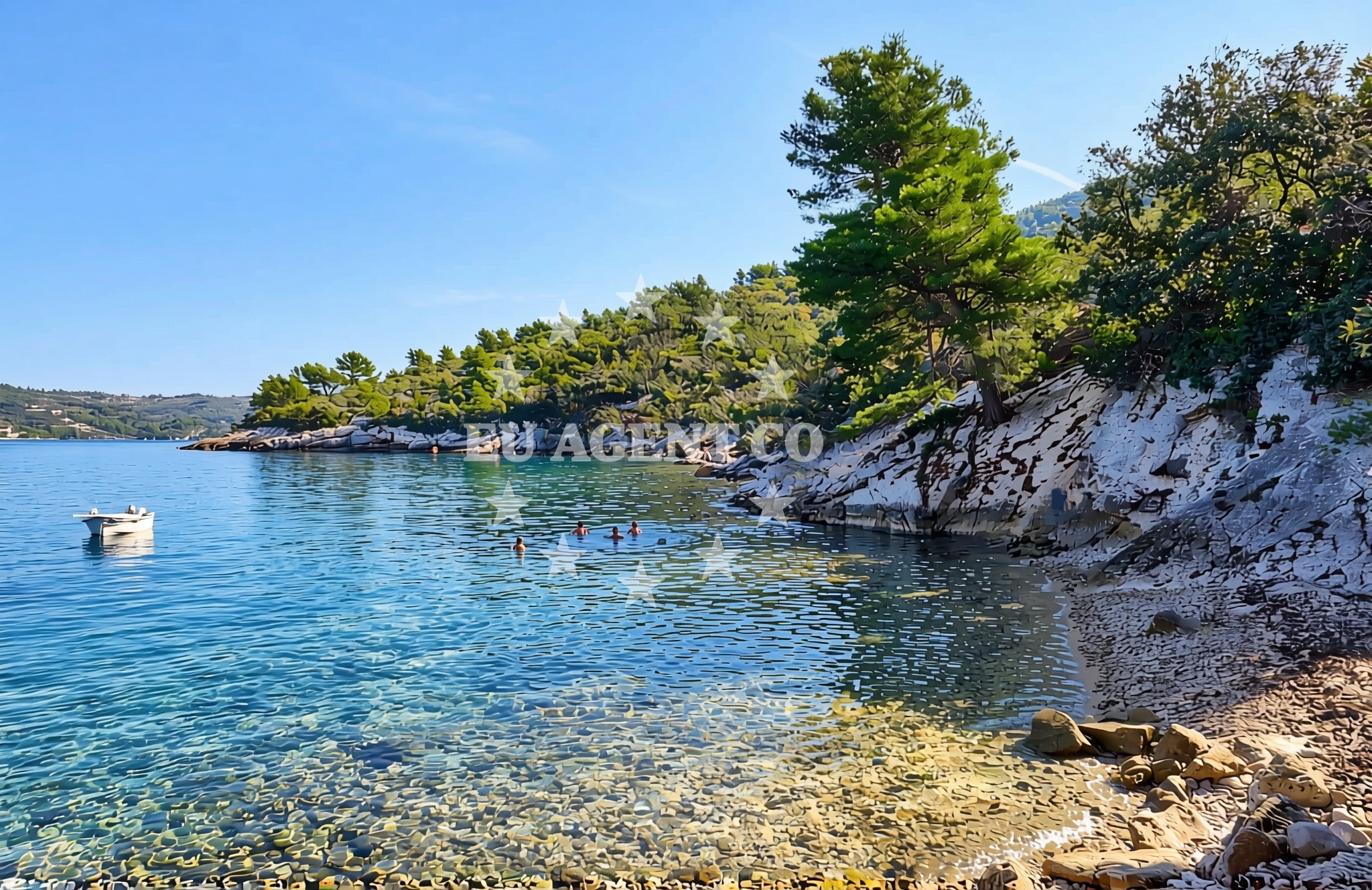 Overview of Levant beach in picena 9, Vela Luka