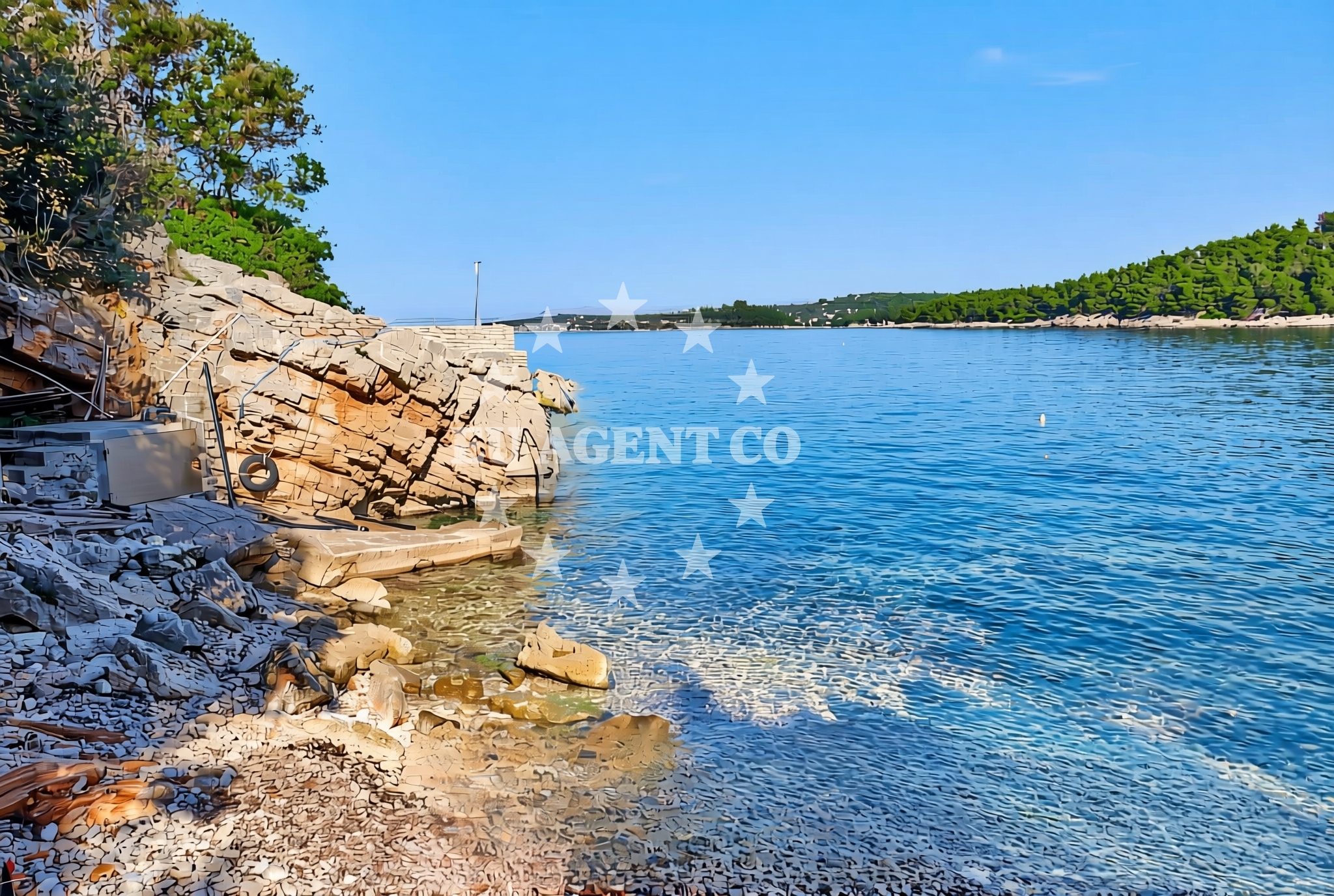 Beach facilities and surroundings at Levant beach in picena 9, Vela Luka