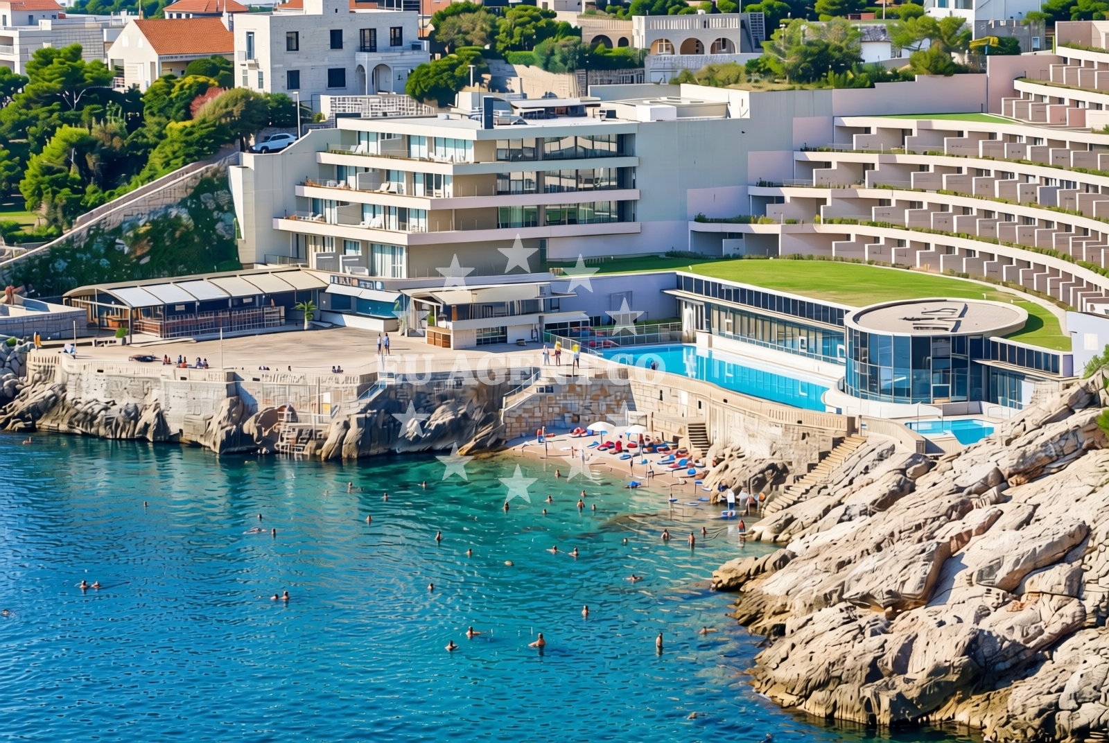 Overview of Libertas, Dubrovnik Beach in Libertas