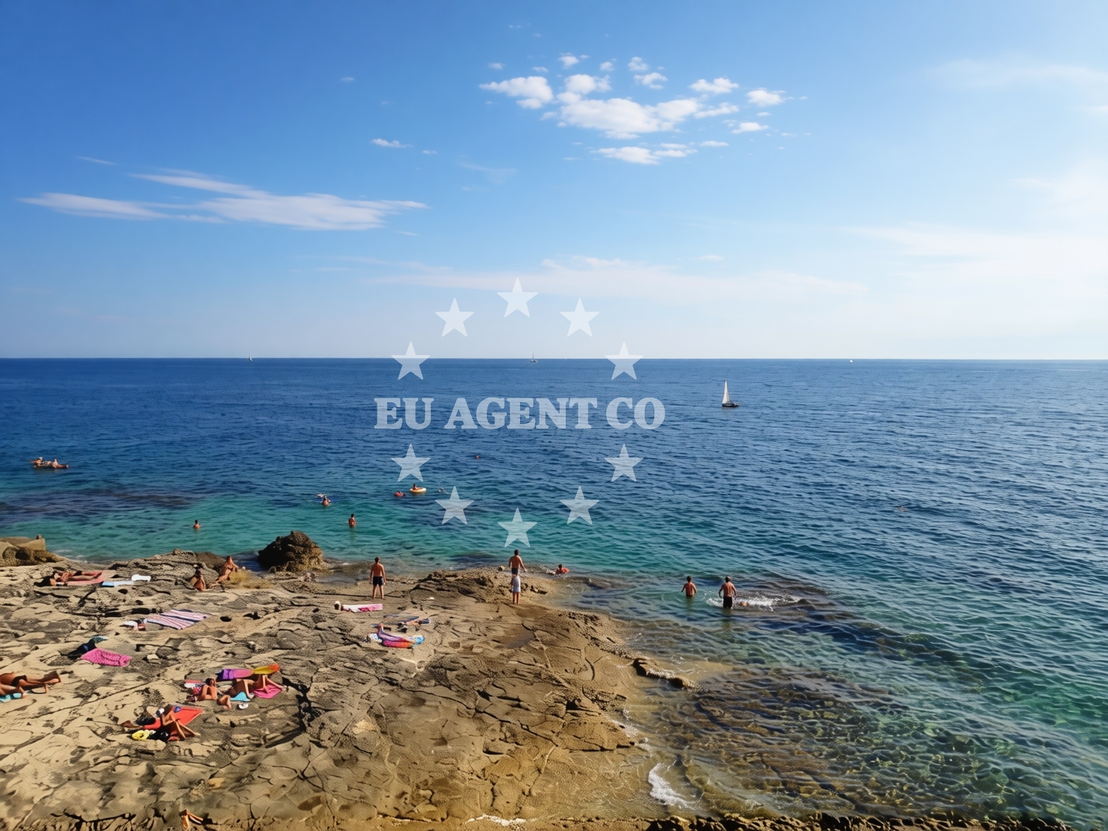Shoreline and swimming area at Lighthouse beach in Verudella 31, Pula