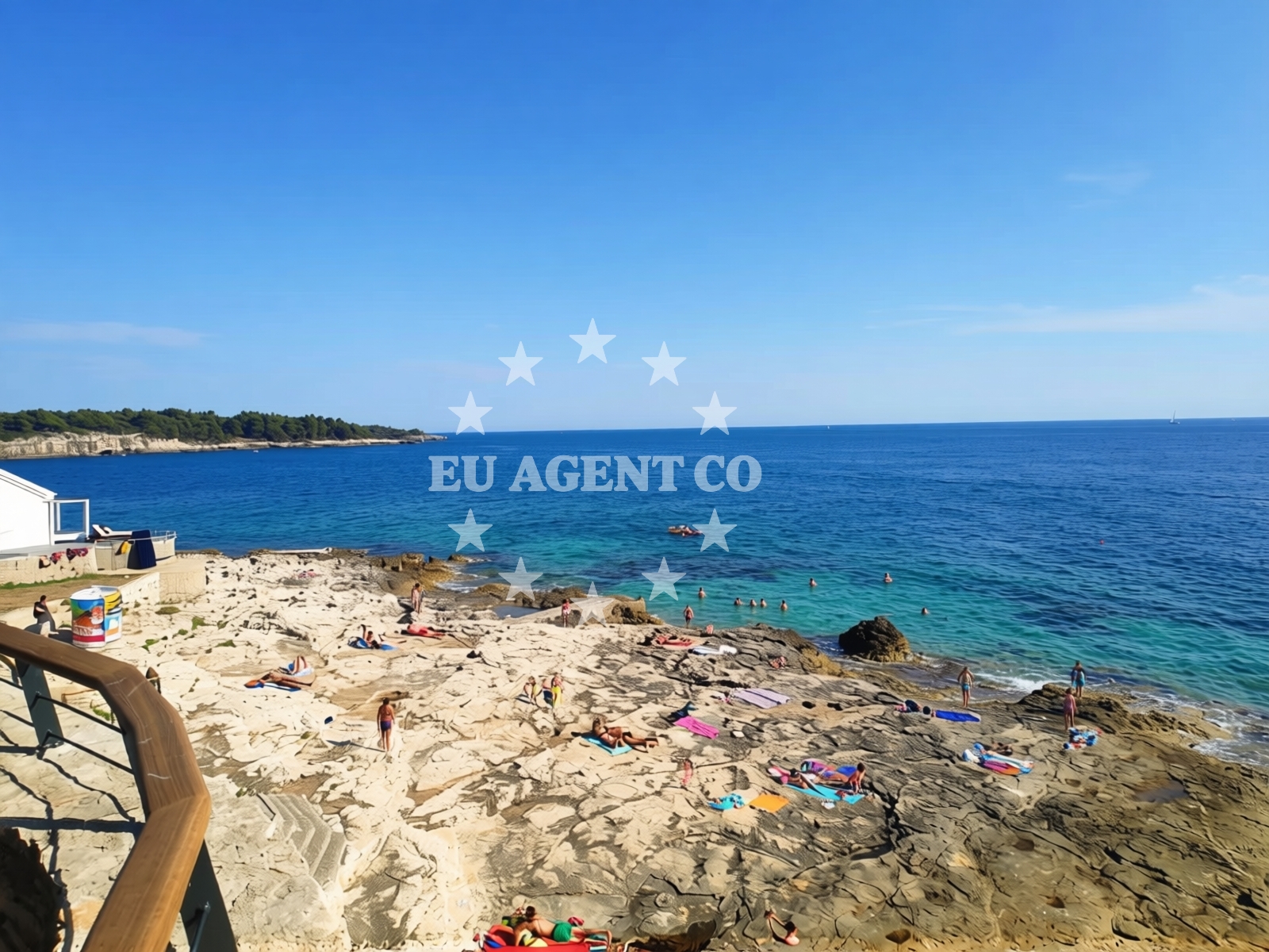 Sea and coastal view of Lighthouse beach in Verudella 31, Pula