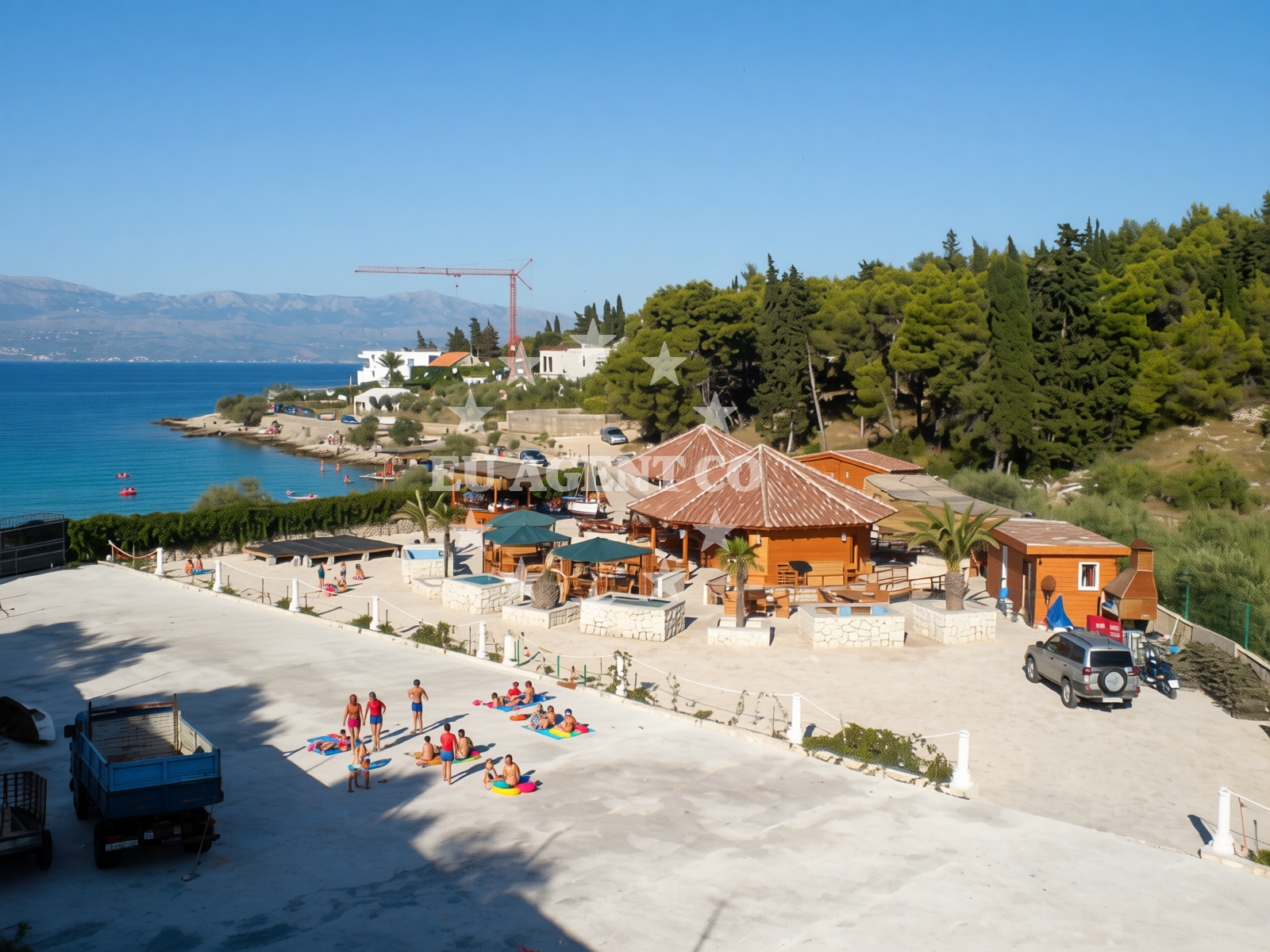 Shoreline and swimming area at Likva beach in Braće Ivanović Valerijev 17, Sutivan