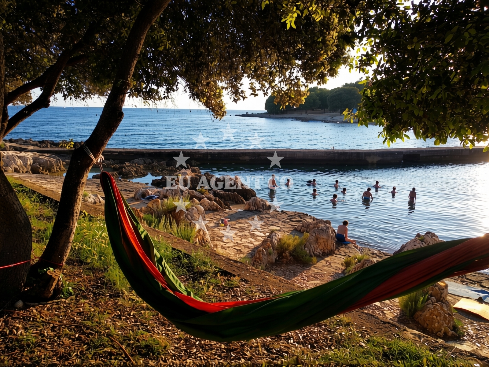 Sea and coastal view of Lim beach in Koversada 1, Vrsar