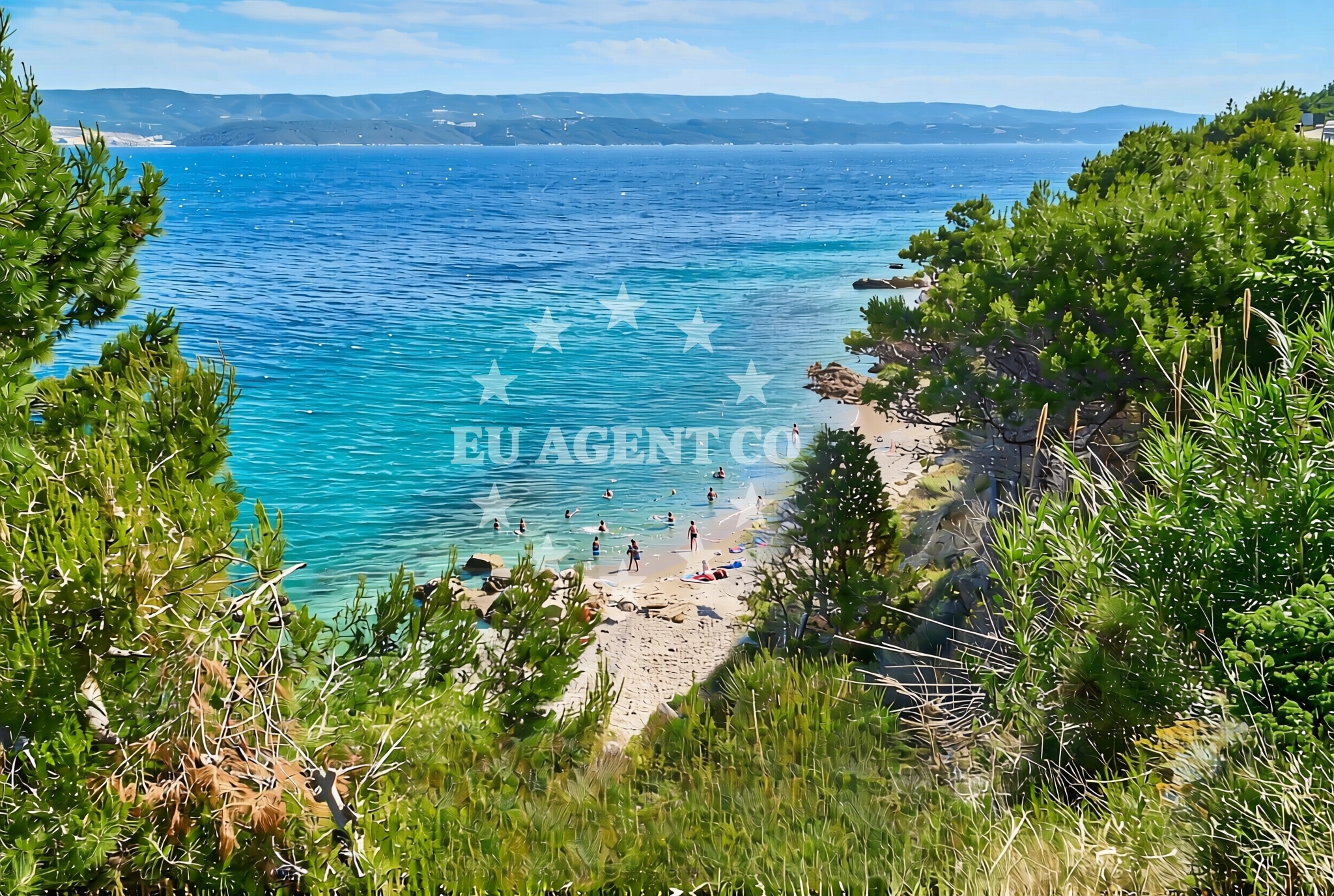 Beach facilities and surroundings at Linda istok, Lokva Rogoznica Beach in Linda istok