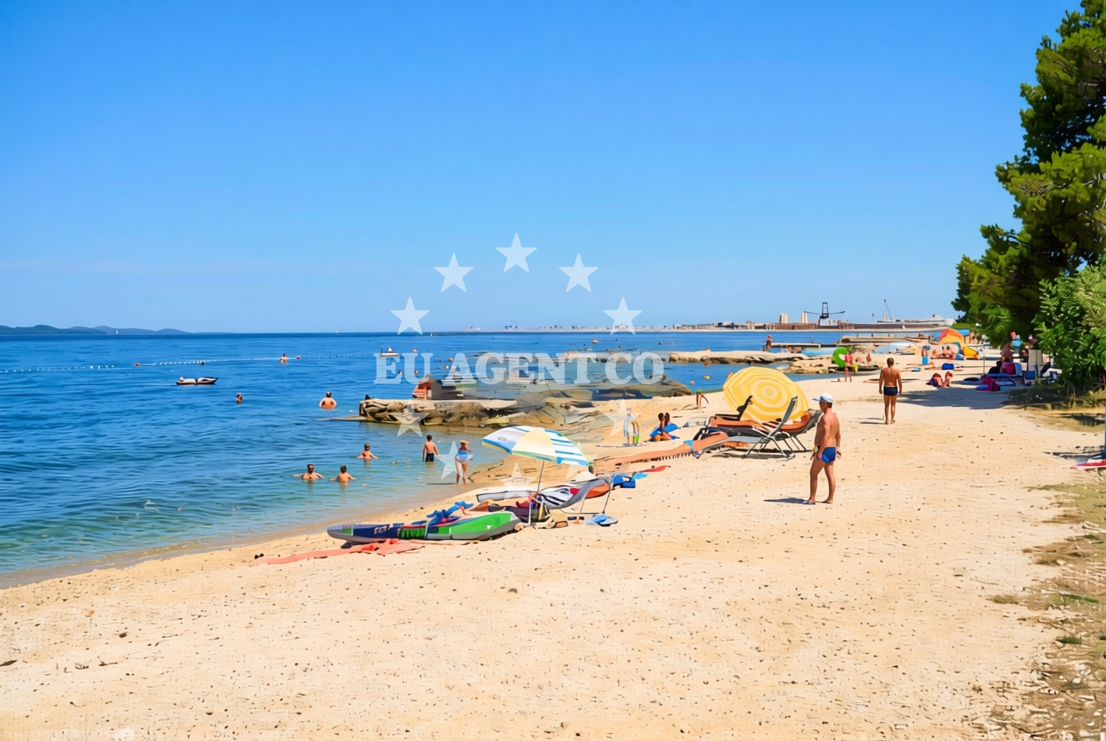 Overview of Lipauska, Bibinje Beach in Lipauska
