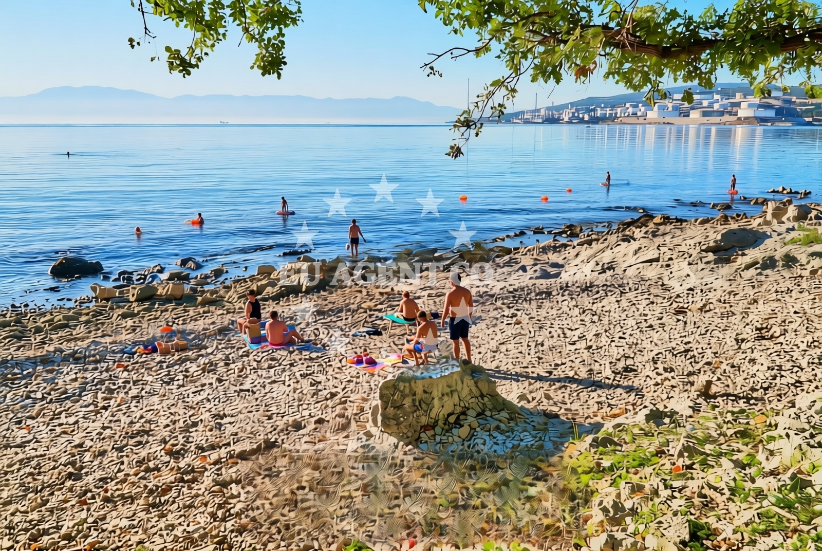 Shoreline and swimming area at Lipica, Kraljevica Beach in Lipica