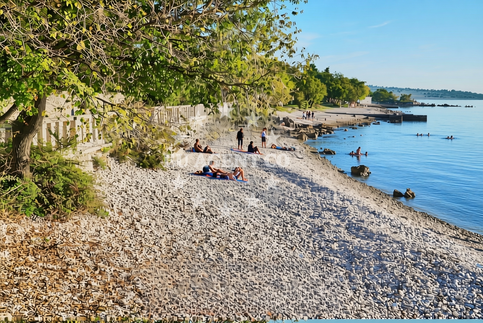 Beach facilities and surroundings at Lipica, Kraljevica Beach in Lipica