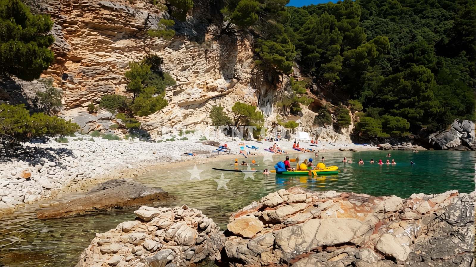 Overview of Lirica beach in , Žuljana