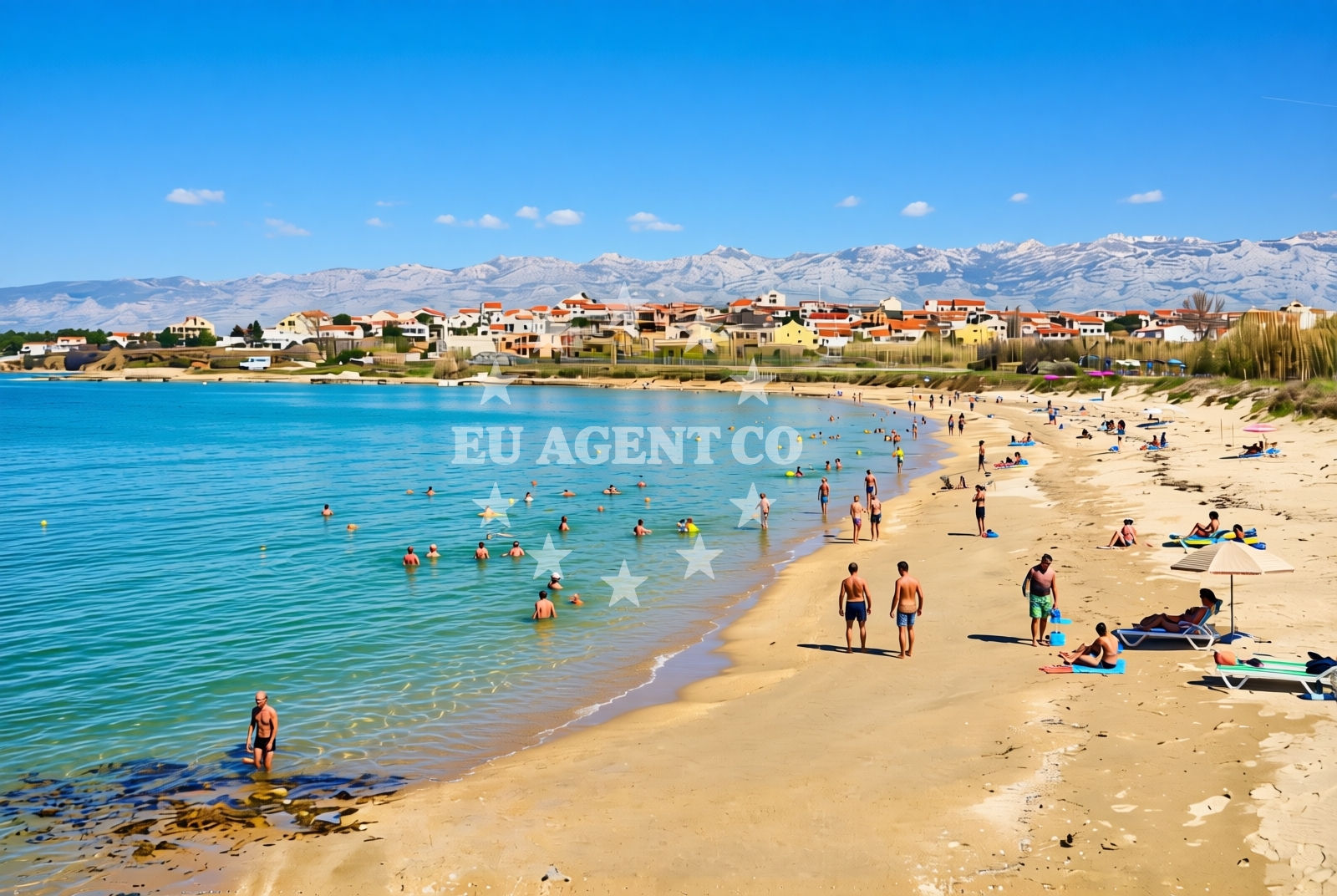 Beach facilities and surroundings at Livade (Meadows) i Obatnice, Povljana (Pag) Beach in Livade (Meadows) i Obatnice