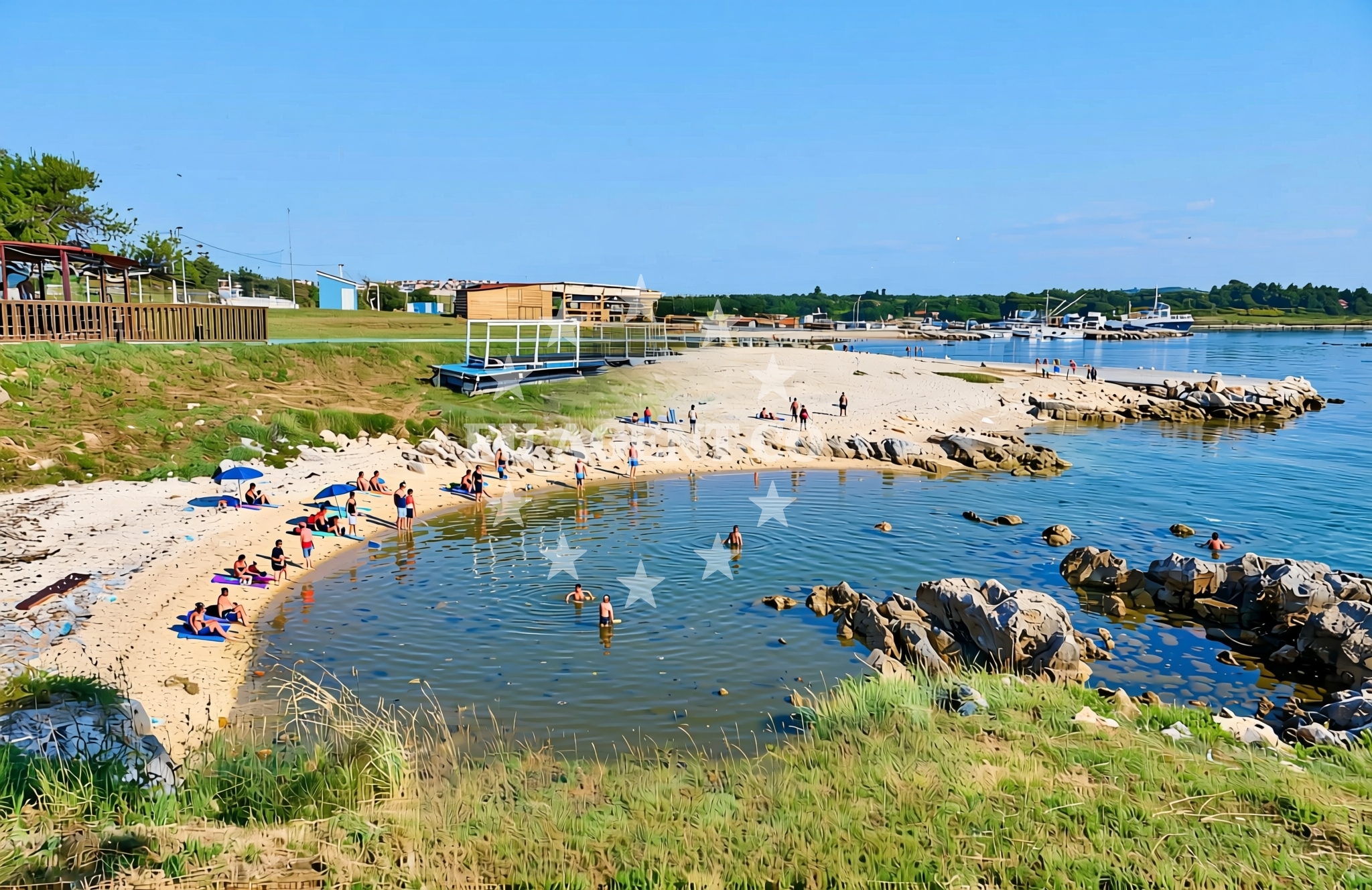 Shoreline and swimming area at Ližnjan: beaches and coves (11) in Ližnjan