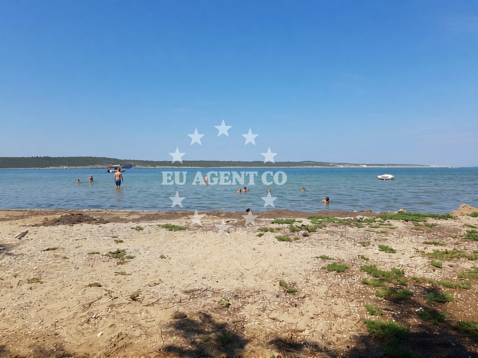 Shoreline and swimming area at Ljubac beach II in Ljubac 154, Ljubač