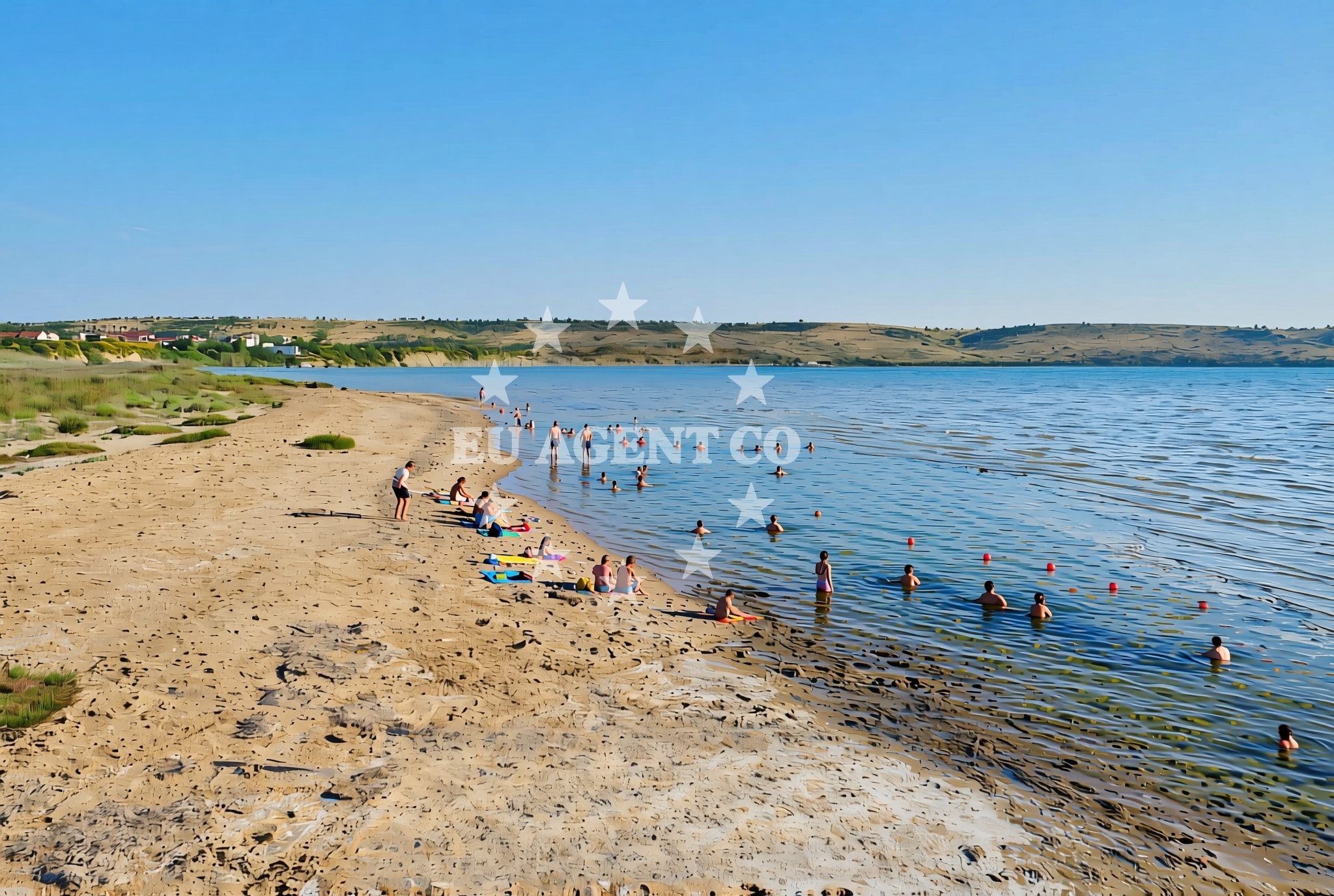 Shoreline and swimming area at Ljubač (dog beach), Ljubač (Ražanac) Beach in Ljubač (plaža za pse)
