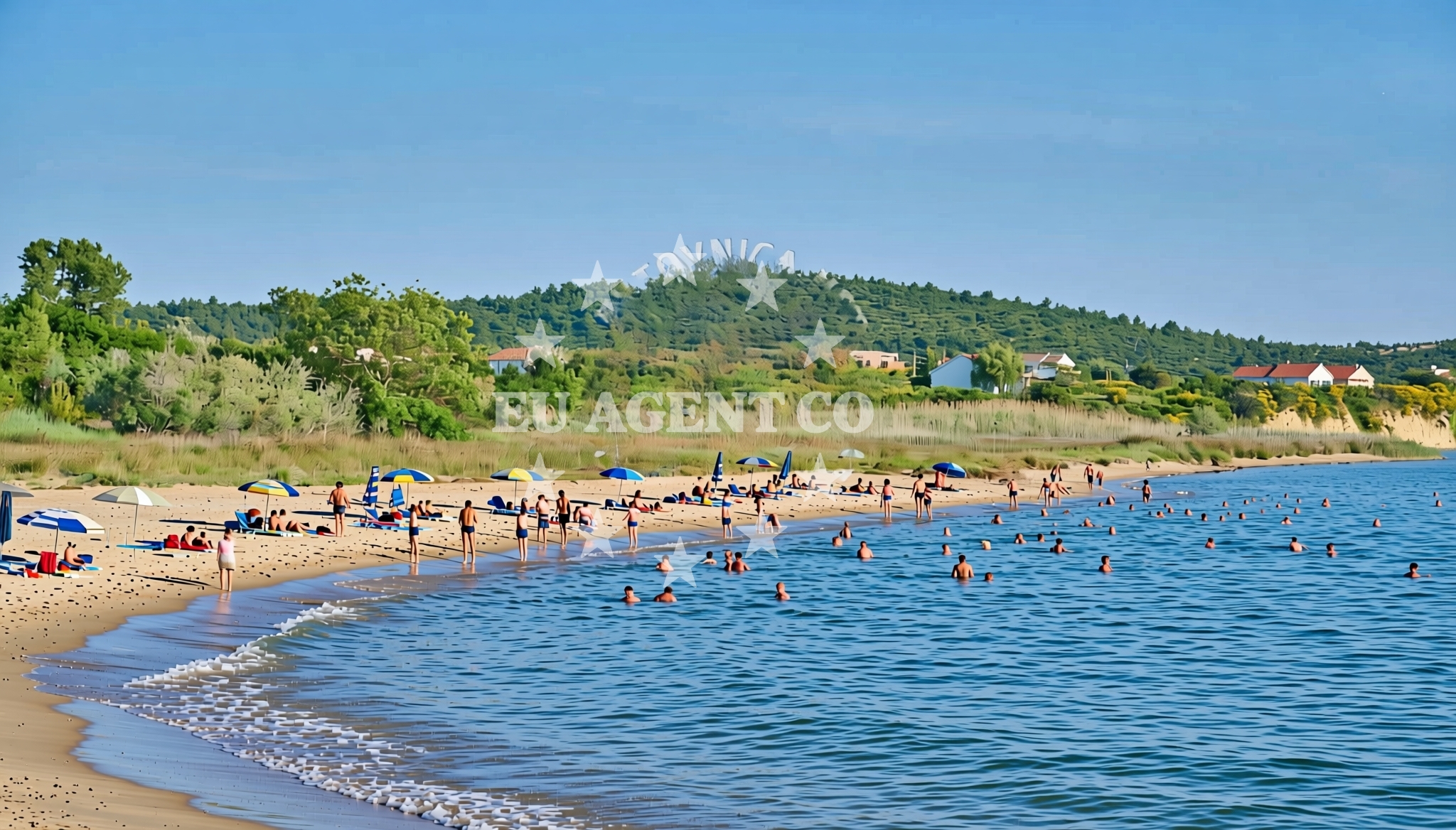 Beach facilities and surroundings at Ljubač (dog beach), Ljubač (Ražanac) Beach in Ljubač (plaža za pse)