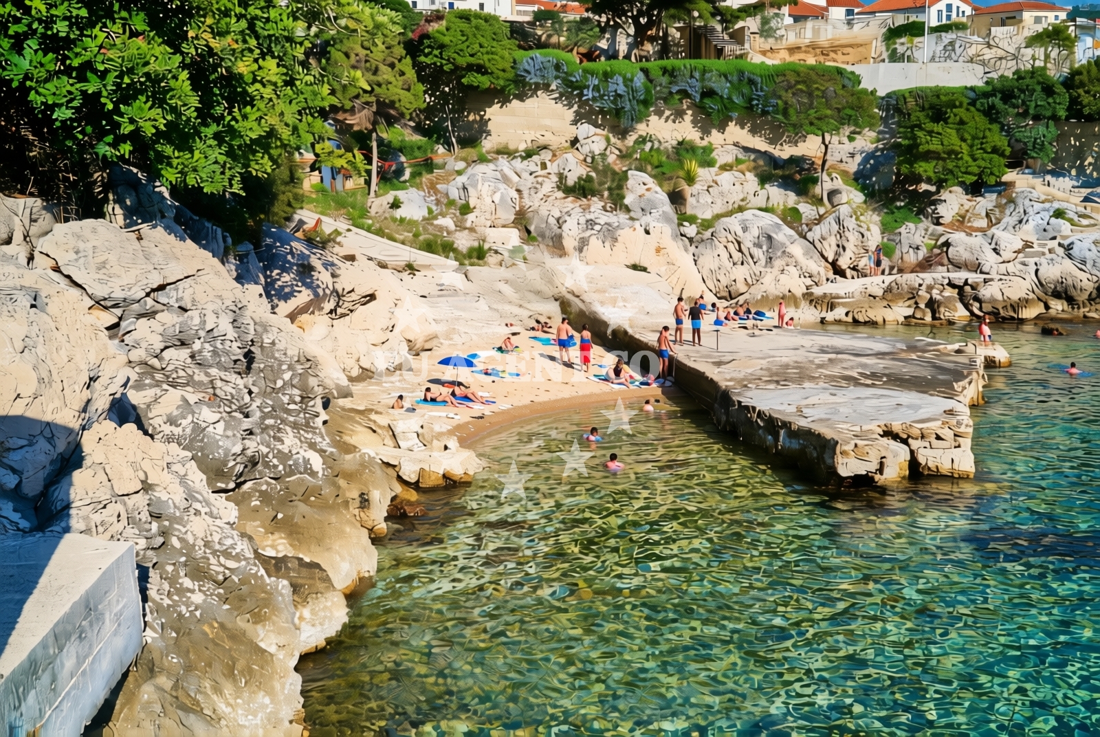 Shoreline and swimming area at Ljubljeva: beaches and coves (1) in Ljubljeva