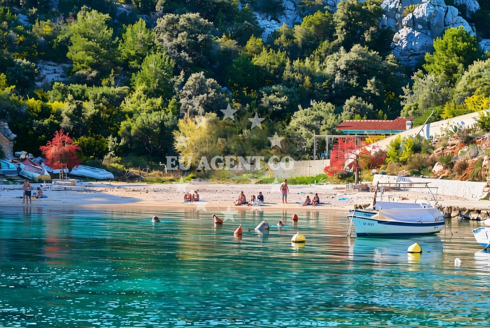 Sea and coastal view of Ljubljeva: beaches and coves (1) in Ljubljeva