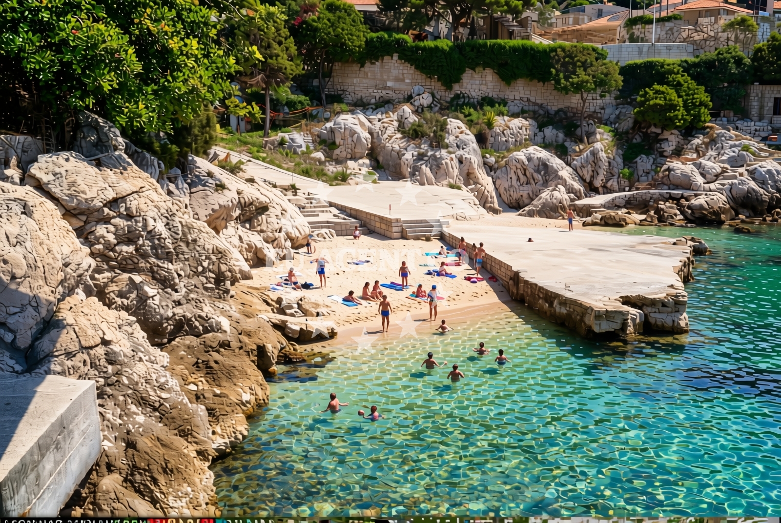Shoreline and swimming area at Ljubljeva, Ljubljeva Beach in Ljubljeva