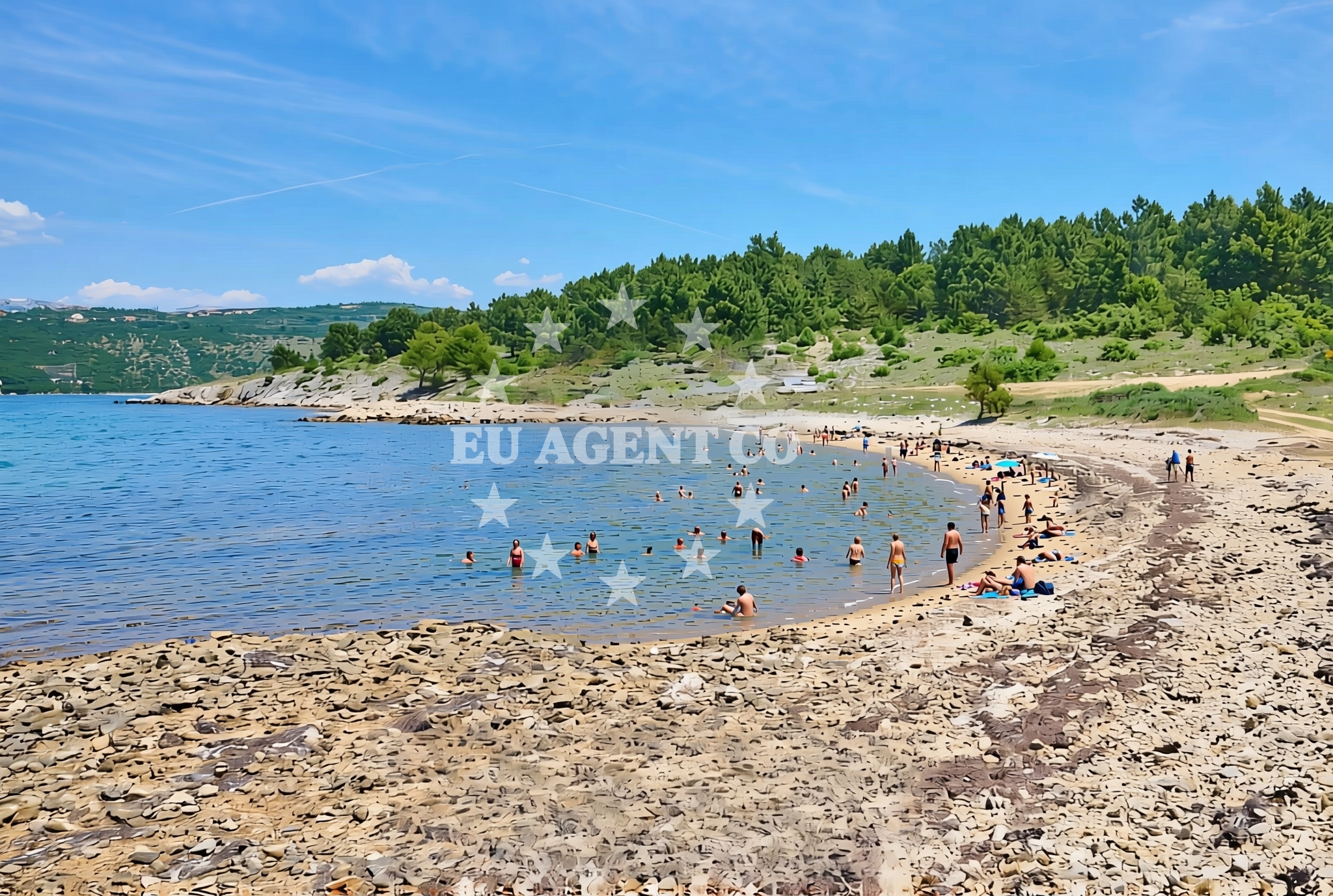 Overview of Ljubovič, Pridraga Beach in Ljubovič