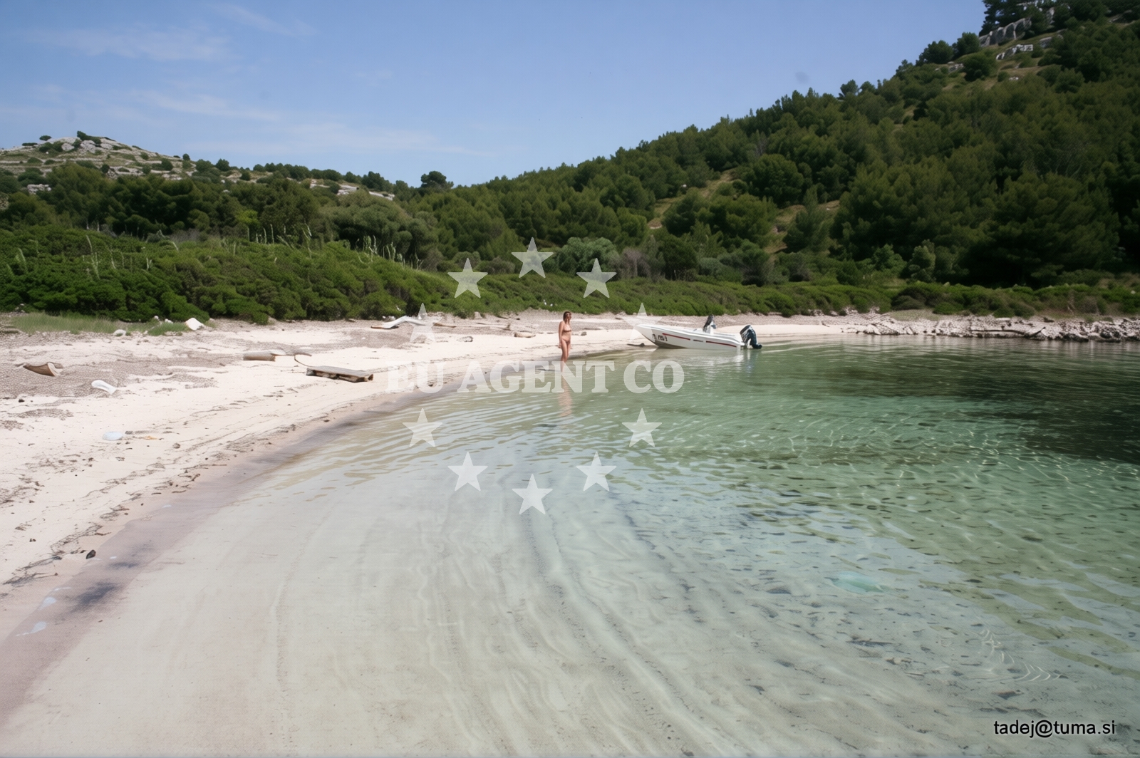 Overview of Lojisce beach in Dumboka bb, Sali