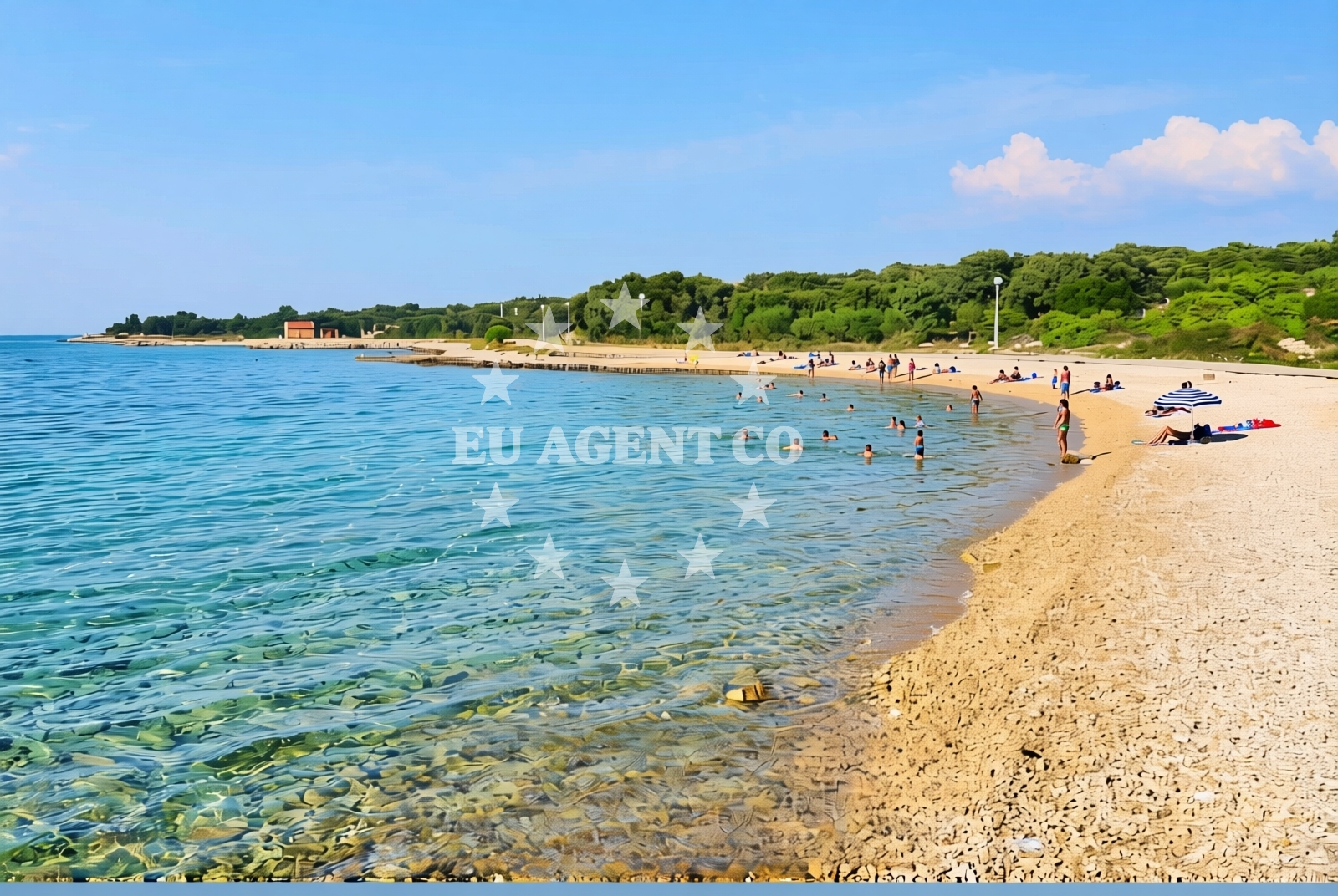Overview of Lokva istok, Mandre (Pag) Beach in Lokva istok
