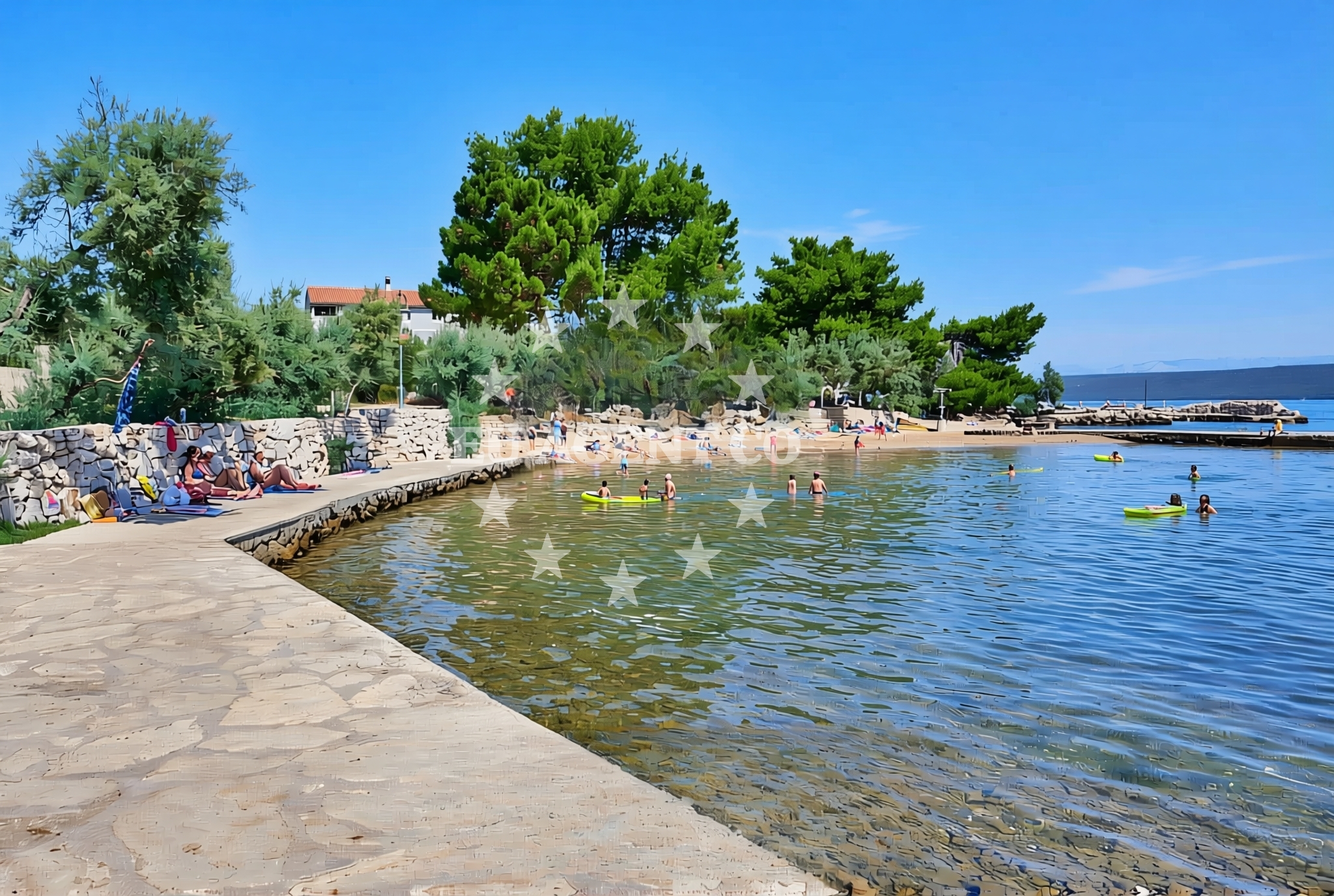 Overview of Lokva (Vruljine), Neviđane (Pašman) Beach in Lokva (Vruljine)