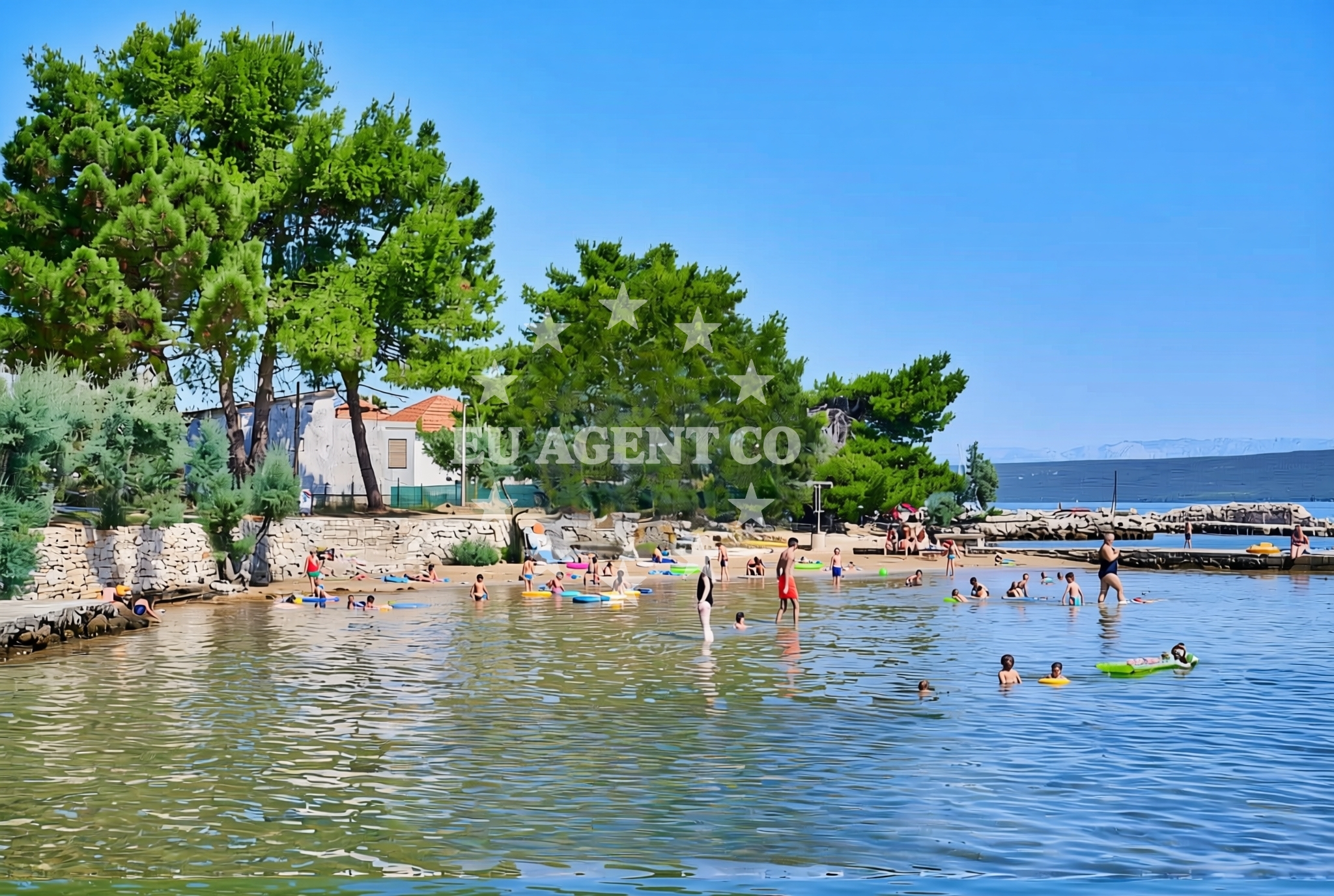 Sea and coastal view of Lokva (Vruljine), Neviđane (Pašman) Beach in Lokva (Vruljine)