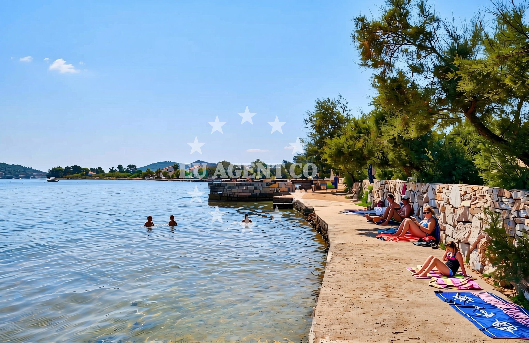 Beach facilities and surroundings at Lokva (Vruljine), Neviđane (Pašman) Beach in Lokva (Vruljine)