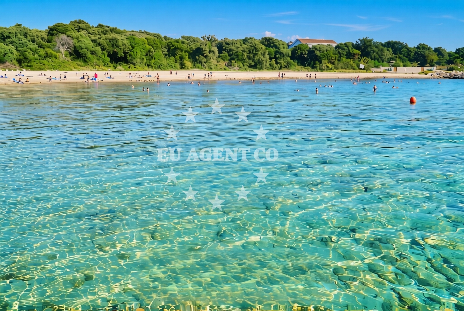 Beach facilities and surroundings at Lokva zapad, Mandre (Pag) Beach in Lokva zapad