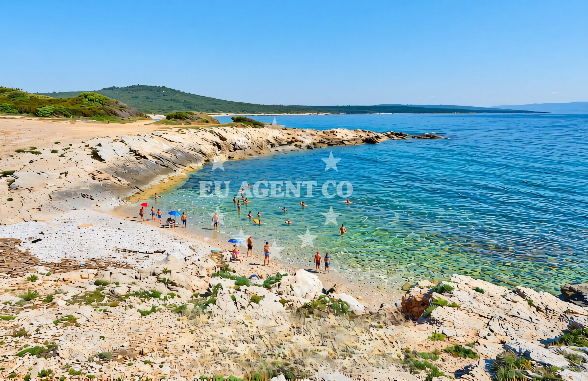 Overview of Lokvice, Ližnjan Beach in Lokvice