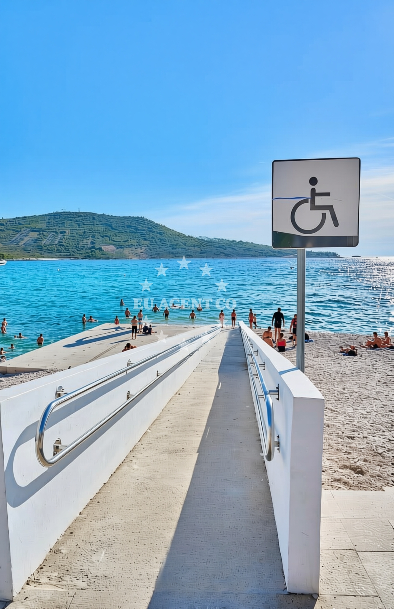 Shoreline and swimming area at Lokvice, Primošten Beach in Lokvice