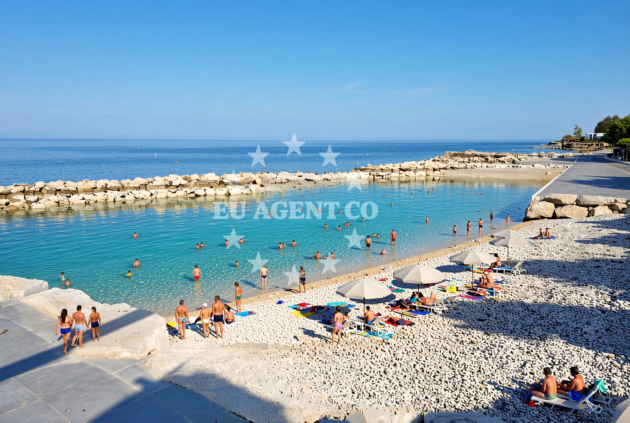Additional view of Lokvina beach in Mareda bb, Novigrad Istria