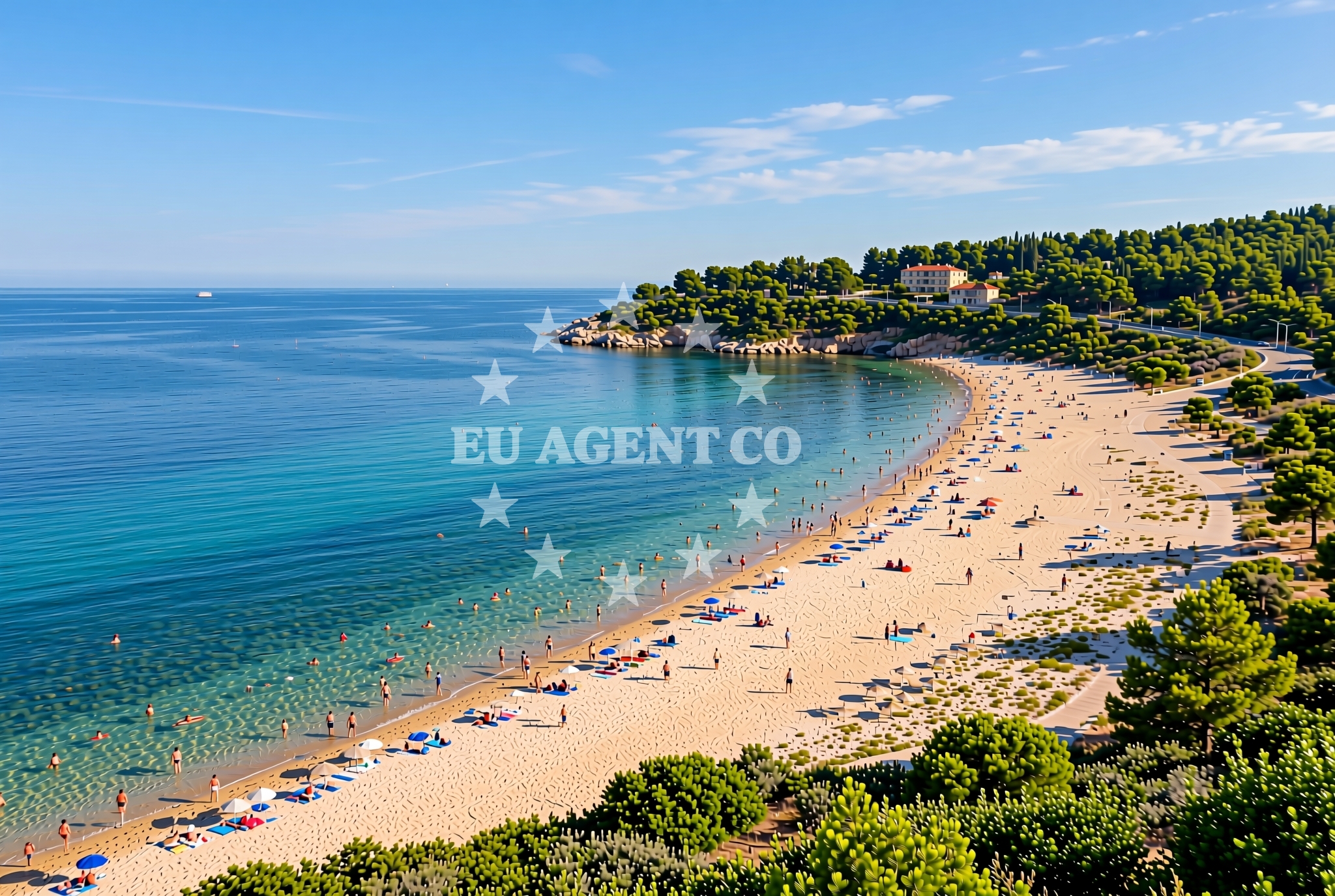 Shoreline and swimming area at Lokvina sjever, Mareda Beach in Lokvina sjever