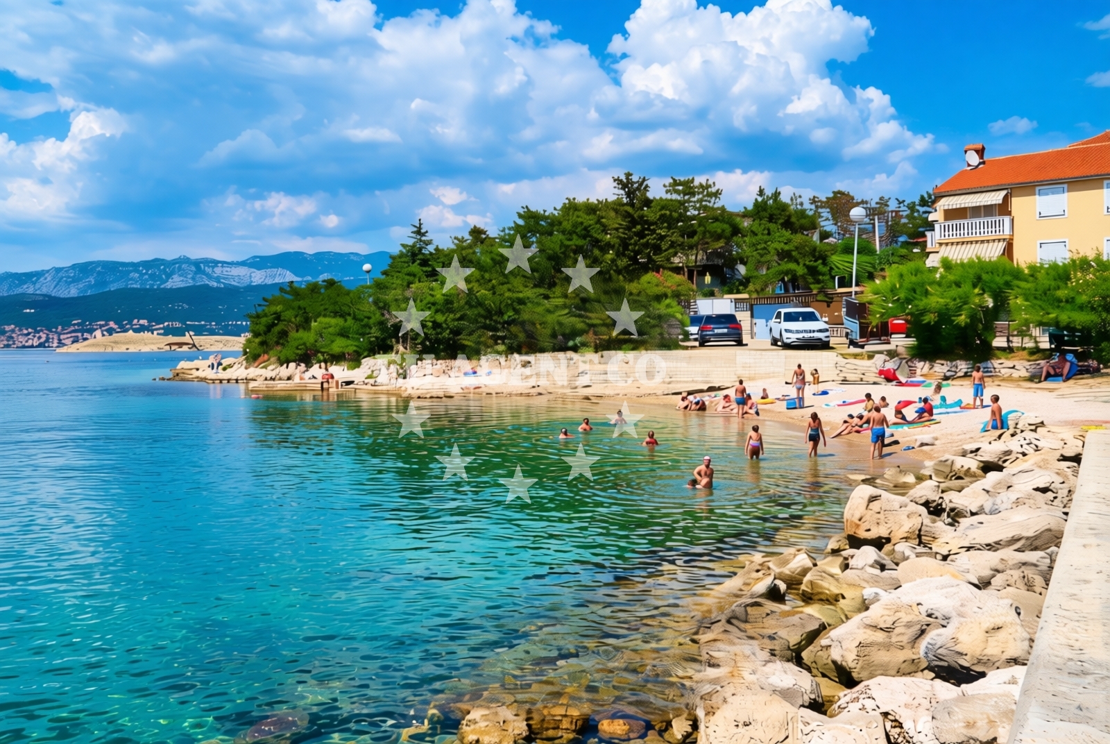 Overview of Lokvišća sjever, Šilo (Krk) Beach in Lokvišća sjever