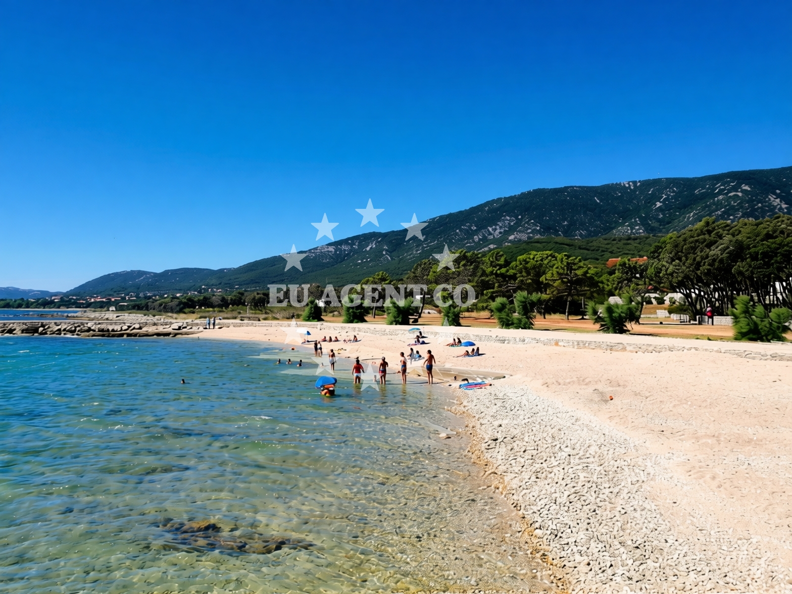 Beach facilities and surroundings at Lopari beach