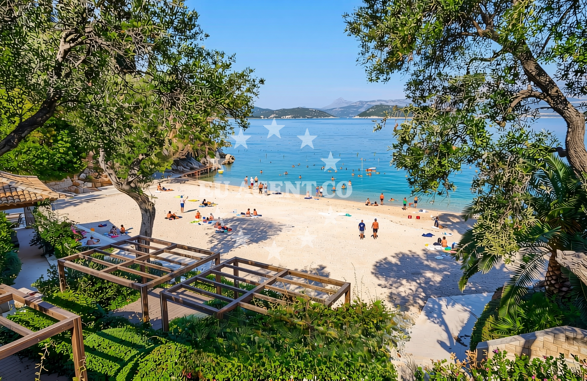 Overview of Lopud (Lopud): beaches and coves (6) in Lopud (Lopud)