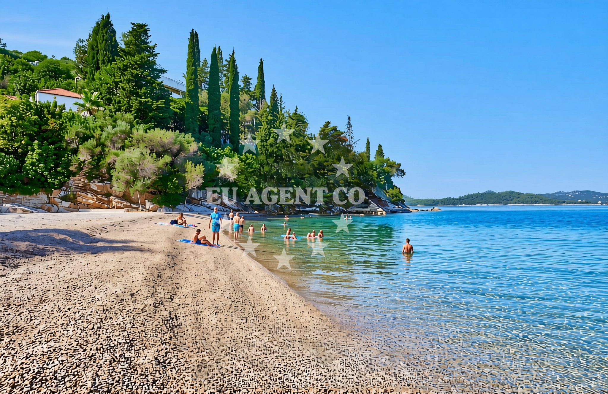 Beach facilities and surroundings at Lopud (Lopud): beaches and coves (6) in Lopud (Lopud)