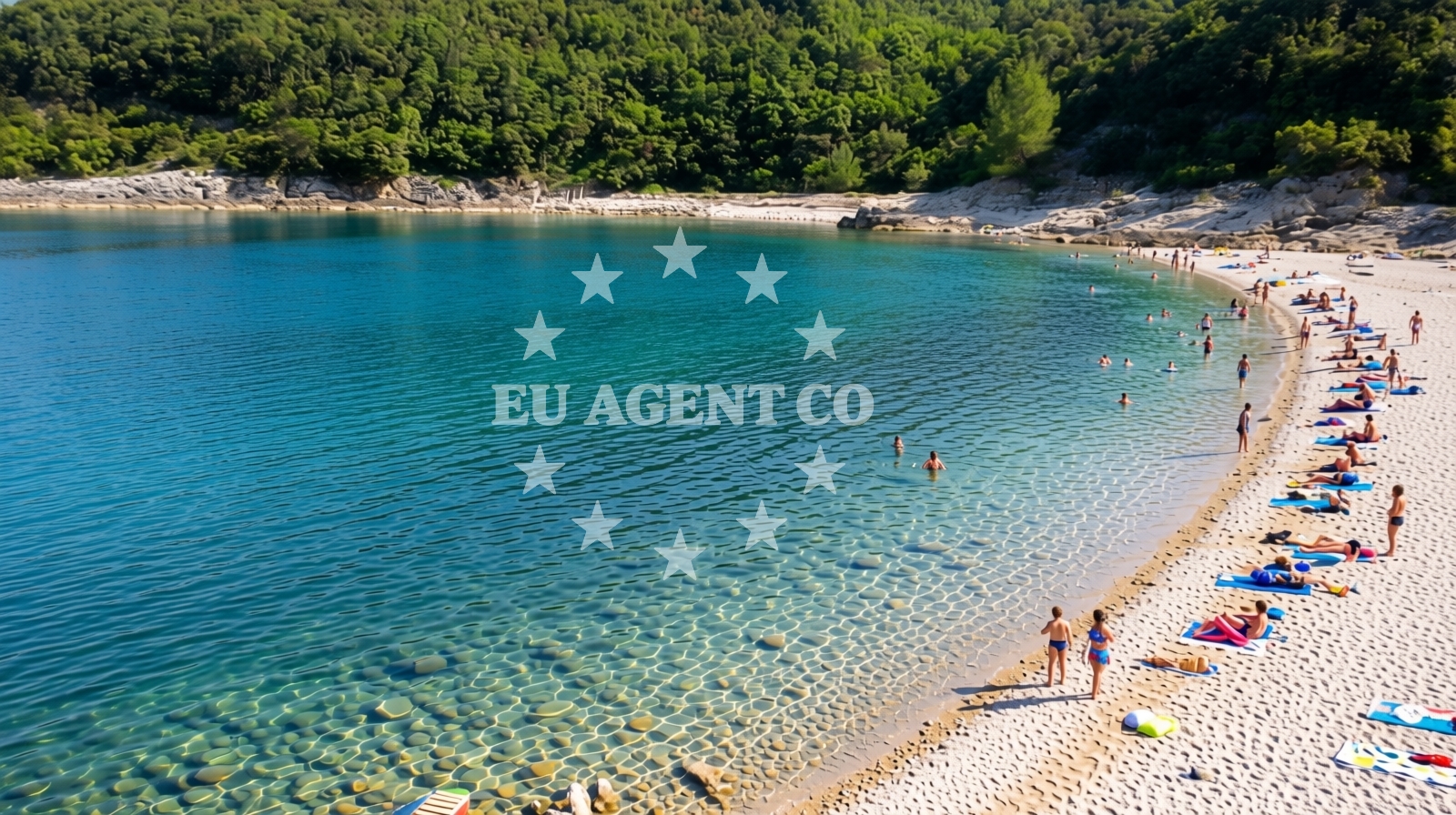 Sea and coastal view of Loverica beach in Luka Krnica b.b., Krnica
